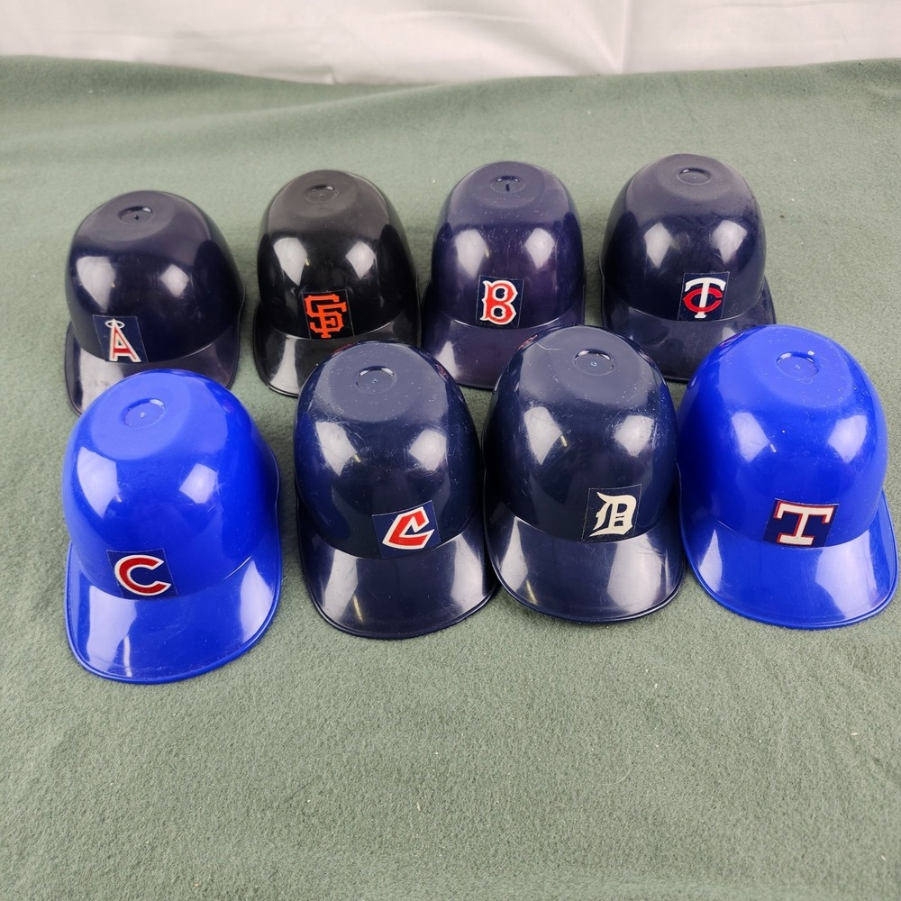 Lot of 8 Vintage Mini  MLB‎ Baseball Helmets ice cream bowls